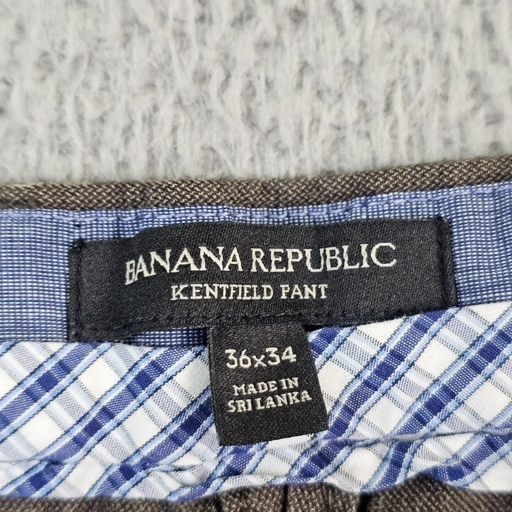 Banana Republic‎ Kentfield Pants Mens 36x34 Brown 100% Cotton Chino Straight